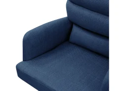 ML-Design Sillas de comedor giratorias, set de 2, azul oscuro, Sillas de salón con reposabrazos y respaldo