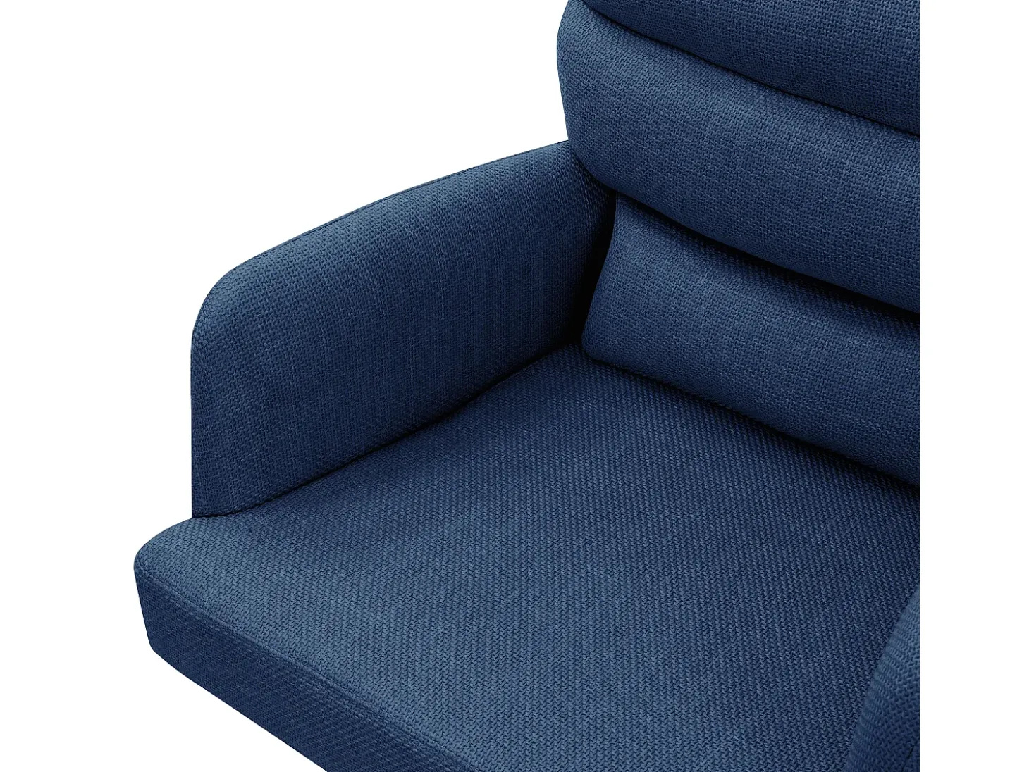 ML-Design Sillas de comedor giratorias, set de 2, azul oscuro, Sillas de salón con reposabrazos y respaldo