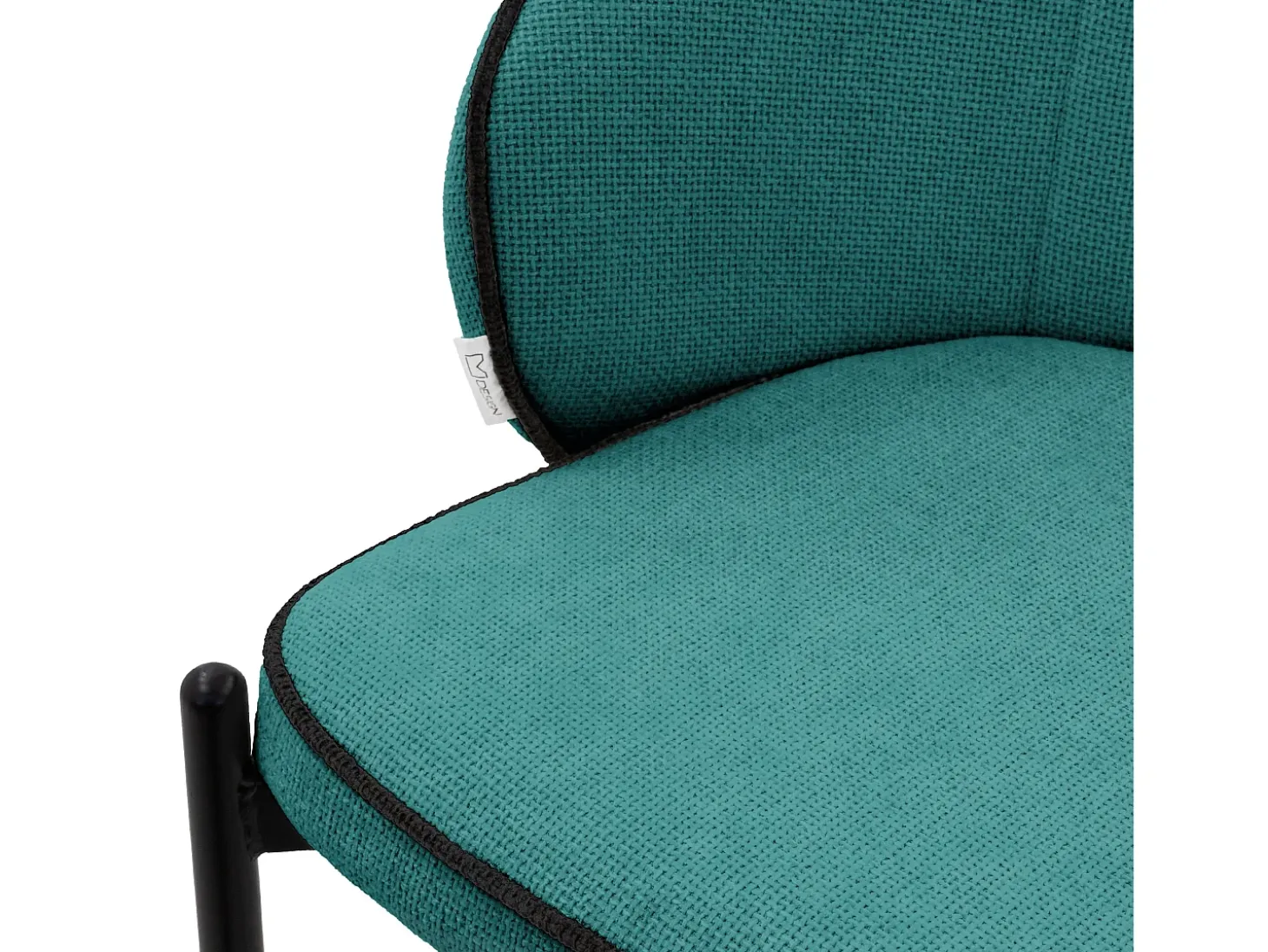 ML-Design 2x Sillas de comedor turquesa oscuro con revestimiento de tela, asiento sofá de salón con respaldo, mueble tapizado con patas de metal