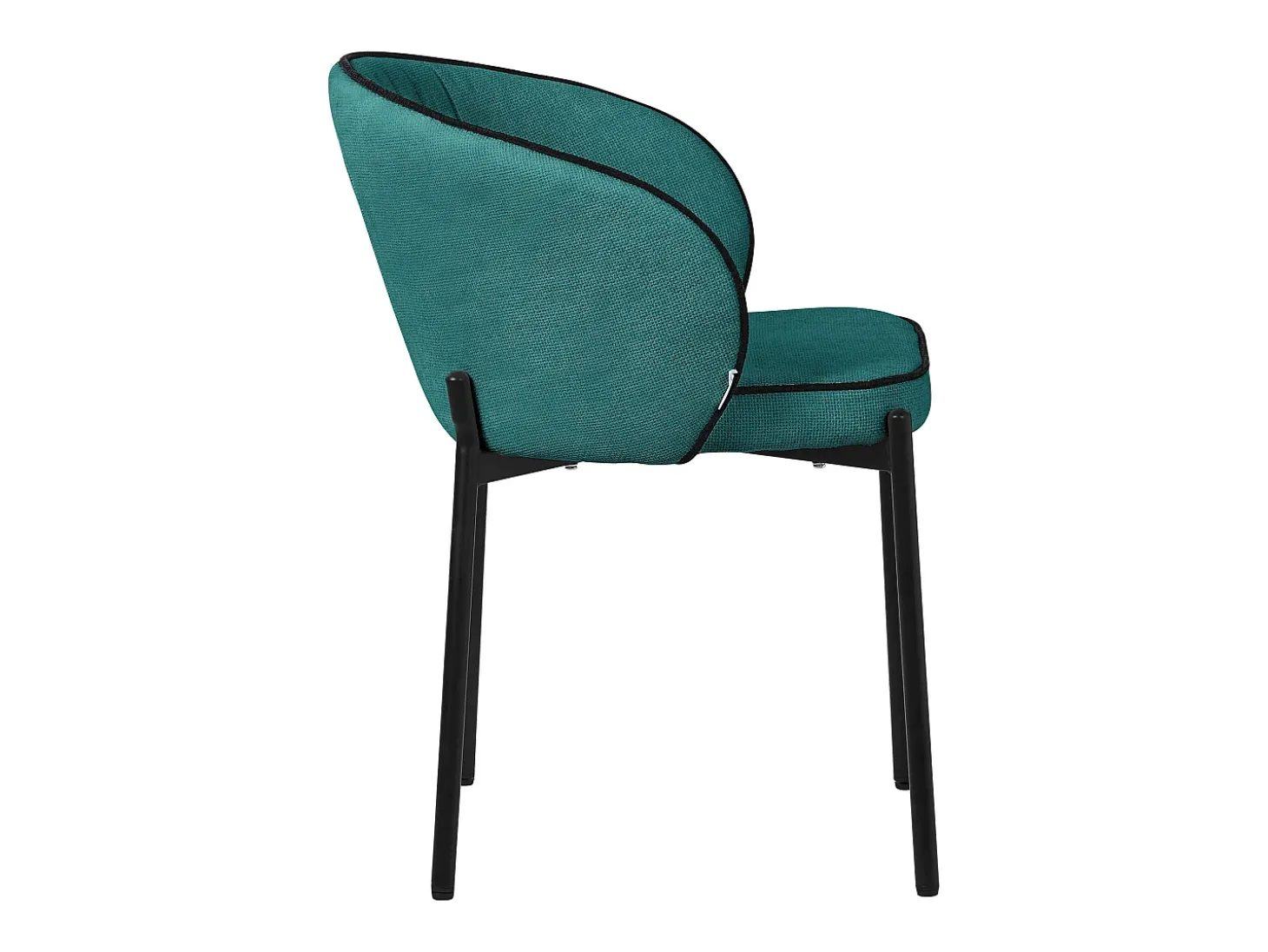 ML-Design 2x Sillas de comedor turquesa oscuro con revestimiento de tela, asiento sofá de salón con respaldo, mueble tapizado con patas de metal