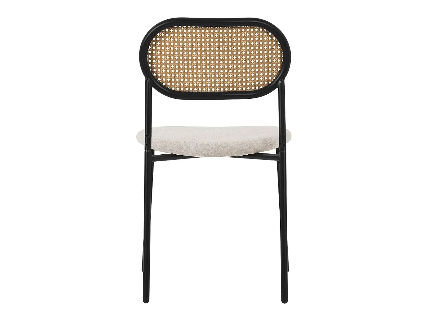 ML-Design 6x Sillas de comedor beige tapizado ratán con patas metal respaldo curvado de rejilla y apoyabrazos ergonómico sillón moderno para hogar