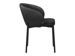 ML-Design 2x Sillas de comedor antracita con revestimiento de tela, asiento sofá de salón con respaldo, mueble de cocina tapizado con patas de metal