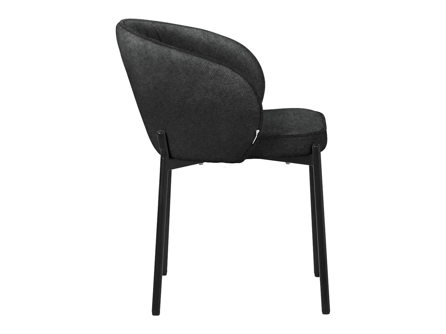 ML-Design 2x Sillas de comedor antracita con revestimiento de tela, asiento sofá de salón con respaldo, mueble de cocina tapizado con patas de metal