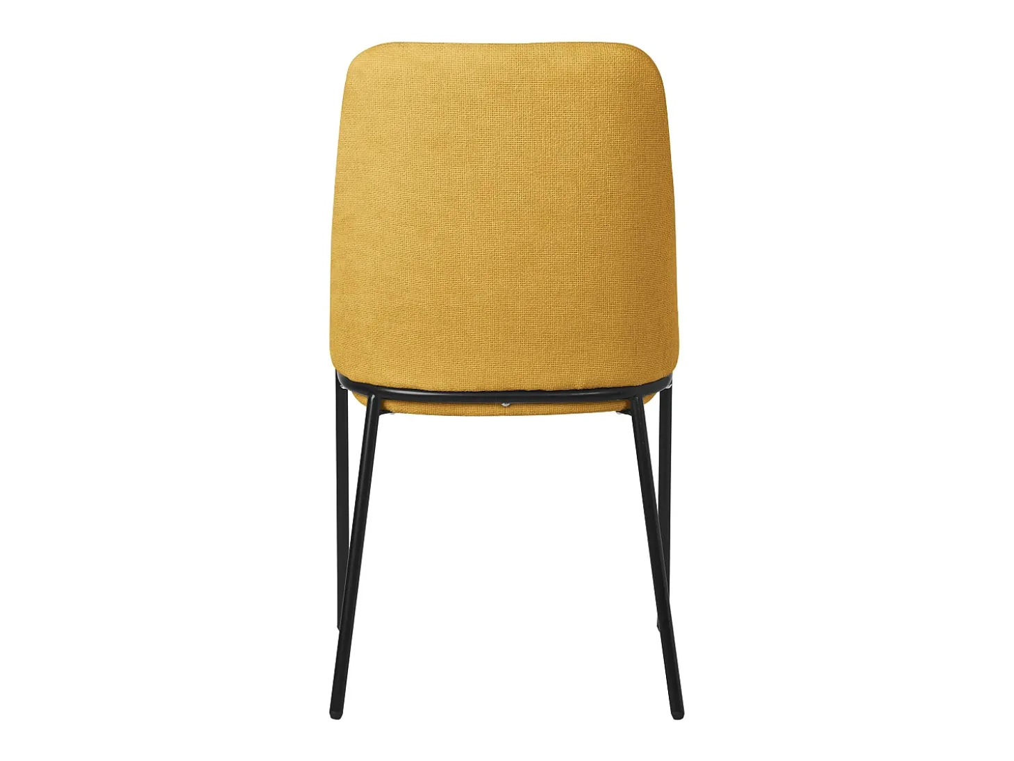 ML-Design 4x Sillas de comedor mostaza poliéster tapizado con patas de metal asiento acolchado con respaldo diseño atemporal mueble ergonómico