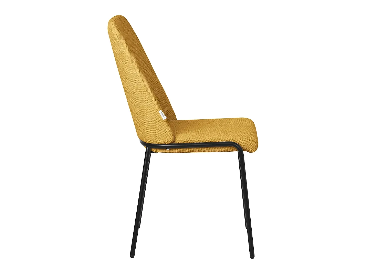 ML-Design 4x Sillas de comedor mostaza poliéster tapizado con patas de metal asiento acolchado con respaldo diseño atemporal mueble ergonómico
