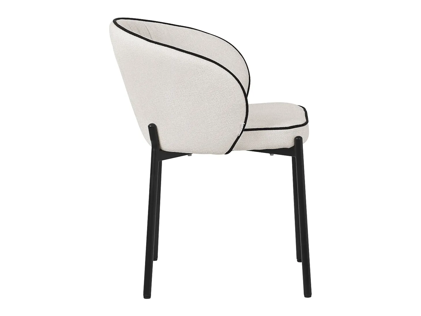 ML-Design 6x Sillas de comedor beige con revestimiento de tela, asiento sofá de salón con respaldo, mueble de cocina tapizado con patas de metal