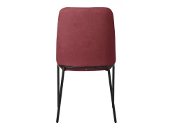 ML-Design 2x Sillas de comedor rojas poliéster tapizado con patas de metal asiento acolchado con respaldo diseño atemporal mueble ergonómico