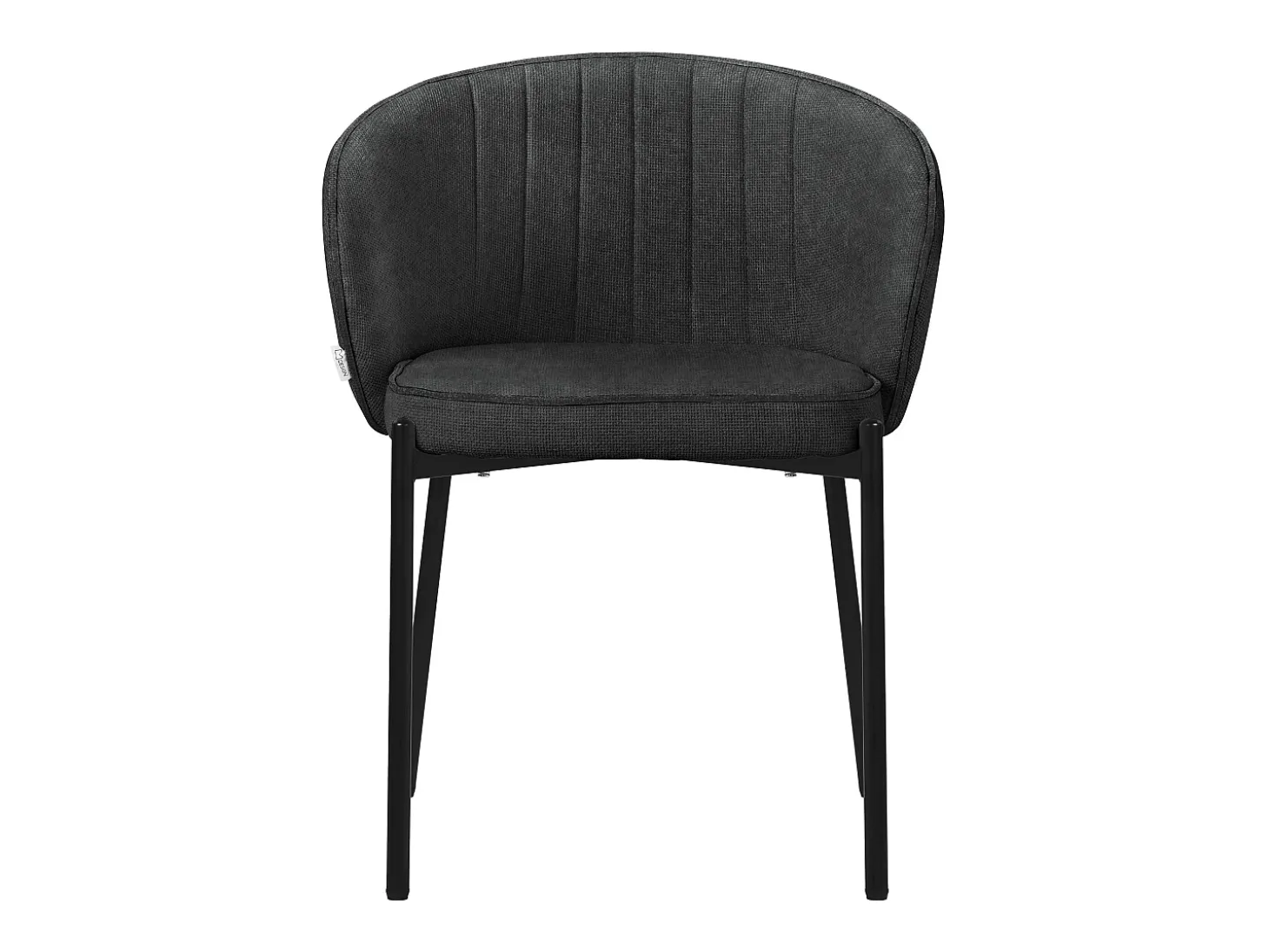 ML-Design 4x Sillas de comedor antracita con revestimiento de tela, asiento sofá de salón con respaldo, mueble de cocina tapizado con patas de metal