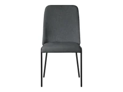 ML-Design 4x Sillas de comedor antracita poliéster tapizado con patas de metal asiento acolchado con respaldo diseño atemporal mueble ergonómico