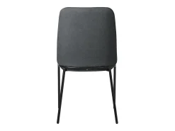 ML-Design 4x Sillas de comedor antracita poliéster tapizado con patas de metal asiento acolchado con respaldo diseño atemporal mueble ergonómico