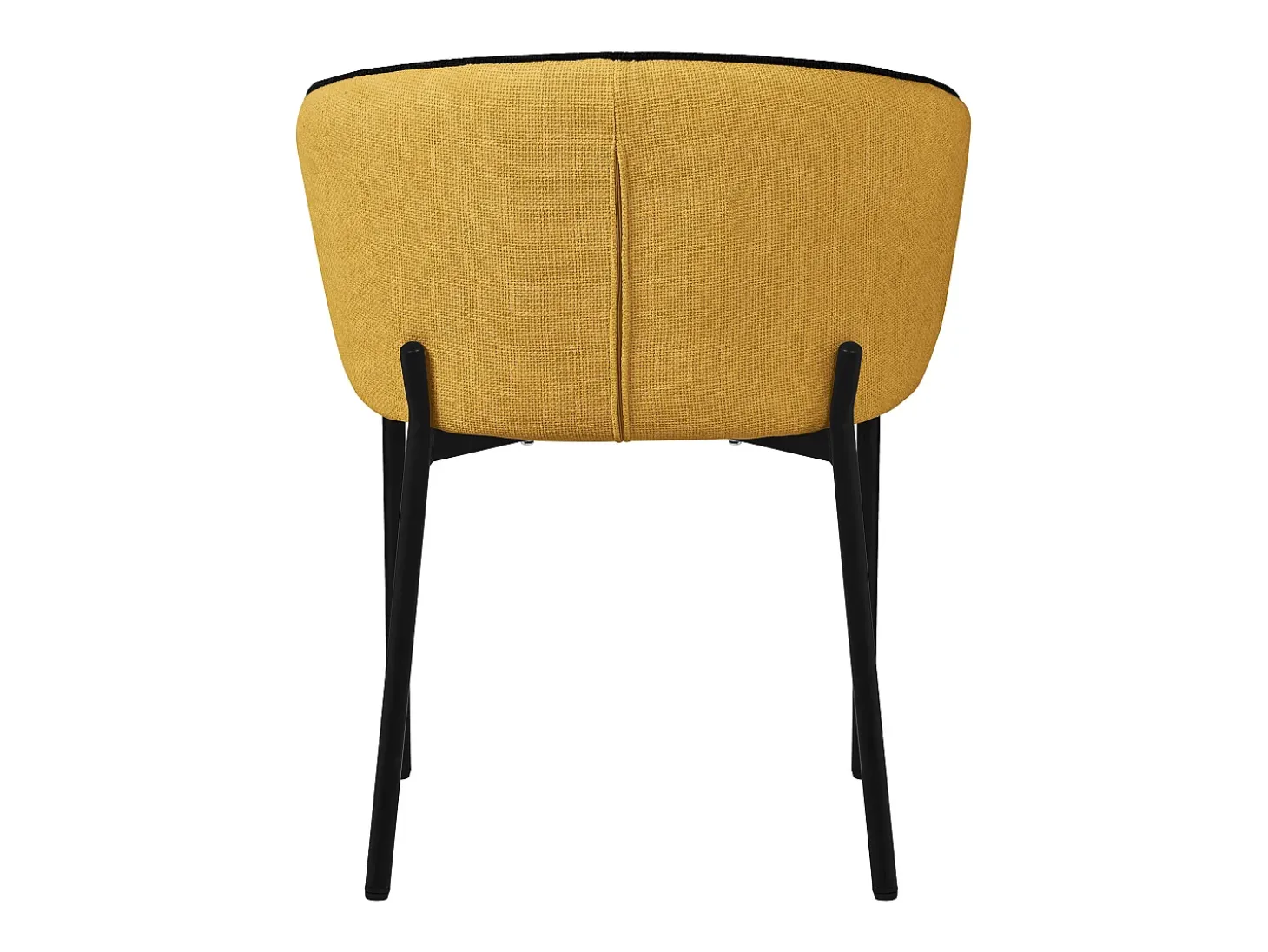 ML-Design 6x Sillas de comedor mostaza con revestimiento de tela, asiento sofá de salón con respaldo, mueble de cocina tapizado con patas de metal