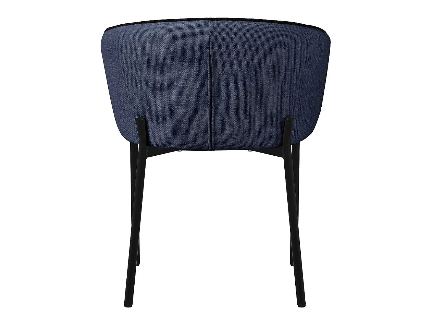 ML-Design 2x Sillas de comedor azul oscuro con revestimiento de tela, asiento sofá de salón con respaldo, mueble de cocina tapizado con patas de metal