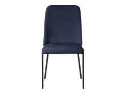ML-Design 2x Sillas de comedor azul oscuro poliéster tapizado con patas de metal asiento acolchado con respaldo diseño atemporal mueble ergonómico