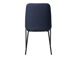 ML-Design 2x Sillas de comedor azul oscuro poliéster tapizado con patas de metal asiento acolchado con respaldo diseño atemporal mueble ergonómico