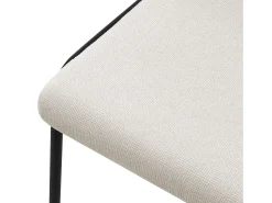 ML-Design 6x Sillas de comedor beige poliéster tapizado con patas de metal asiento acolchado con respaldo diseño atemporal mueble ergonómico