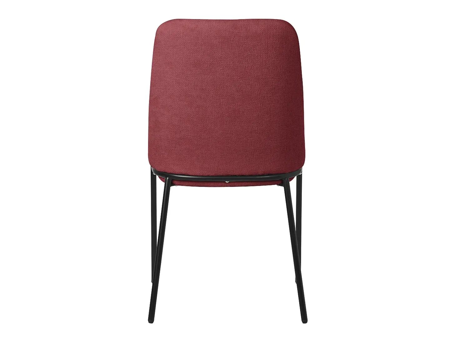 ML-Design 6x Sillas de comedor rojas poliéster tapizado con patas de metal asiento acolchado con respaldo diseño atemporal mueble ergonómico
