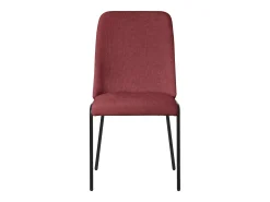 ML-Design 6x Sillas de comedor rojas poliéster tapizado con patas de metal asiento acolchado con respaldo diseño atemporal mueble ergonómico
