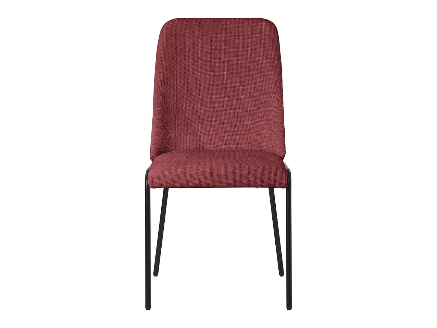 ML-Design 6x Sillas de comedor rojas poliéster tapizado con patas de metal asiento acolchado con respaldo diseño atemporal mueble ergonómico