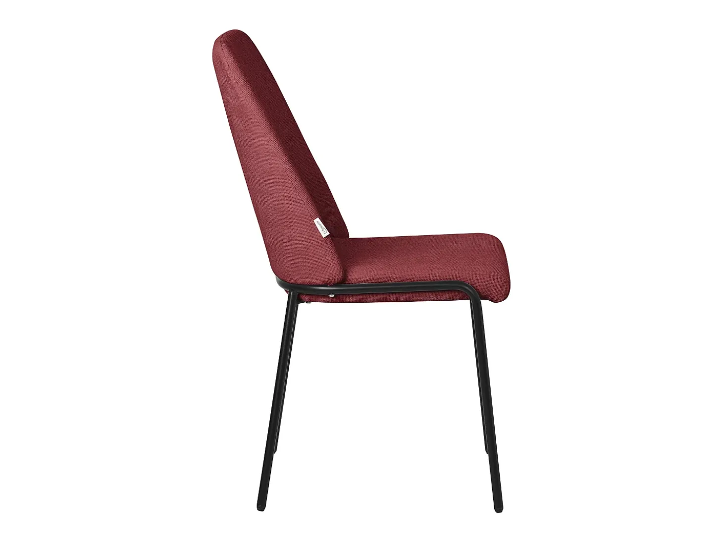 ML-Design 6x Sillas de comedor rojas poliéster tapizado con patas de metal asiento acolchado con respaldo diseño atemporal mueble ergonómico