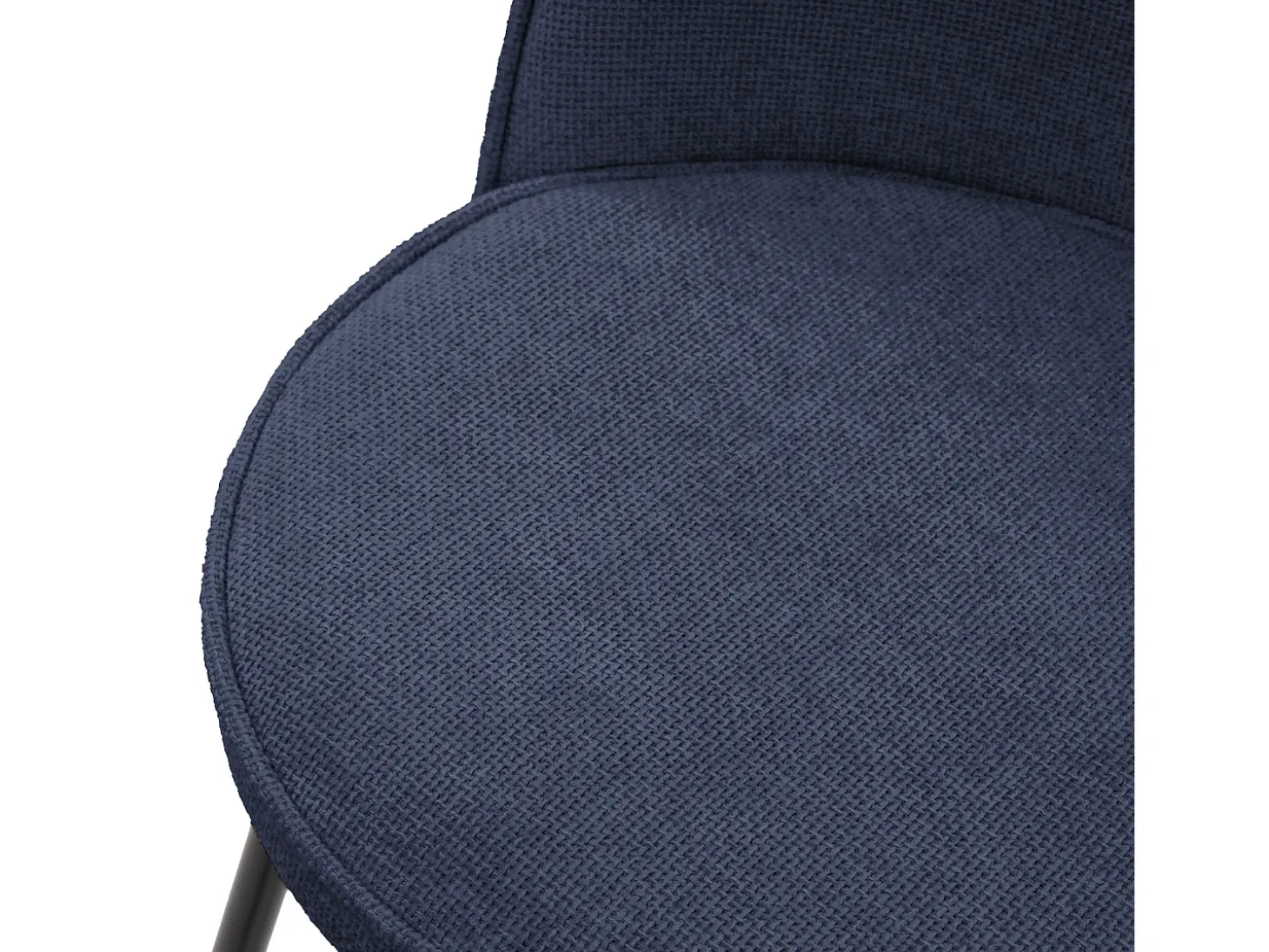 ML-Design 2x Taburetes de bar azul oscuro con tapizado de tela, 75cm sillas con respaldo y reposapíes, estructura metálica sillones para encimera