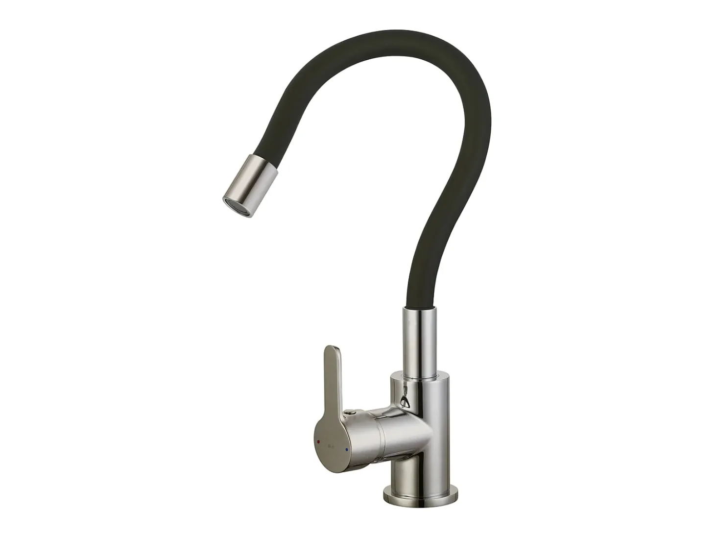 Mémory mezclador para fregadero estilo acero inoxidable con manguera flexible con memoria de forma Essebagno