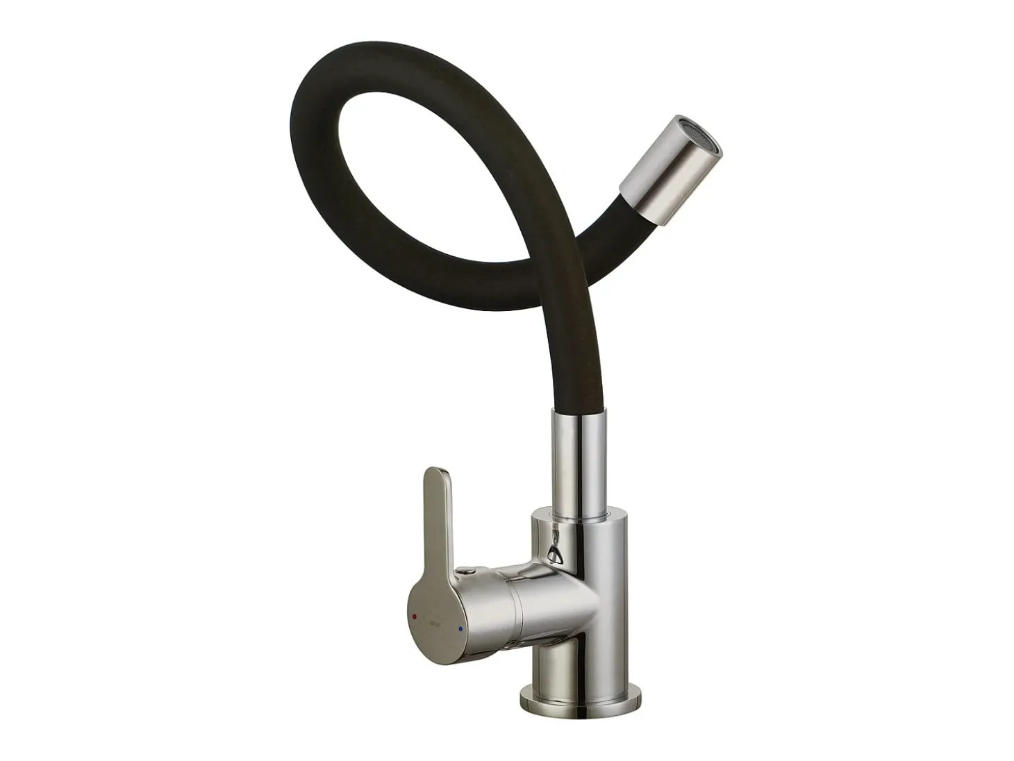 Mémory mezclador para fregadero estilo acero inoxidable con manguera flexible con memoria de forma Essebagno