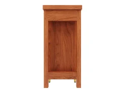 Mobile bar girevole con 2 ante scorrevoli in rattan e cassetto - marrone