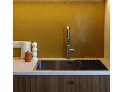 Molette Mezclador de fregadero con teleducha extraíble en acero inoxidable Essebagno