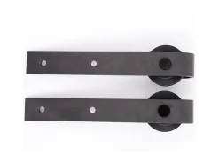 Montaje puerta corredera marrón 200x4x0.6 cm HOMCOM
