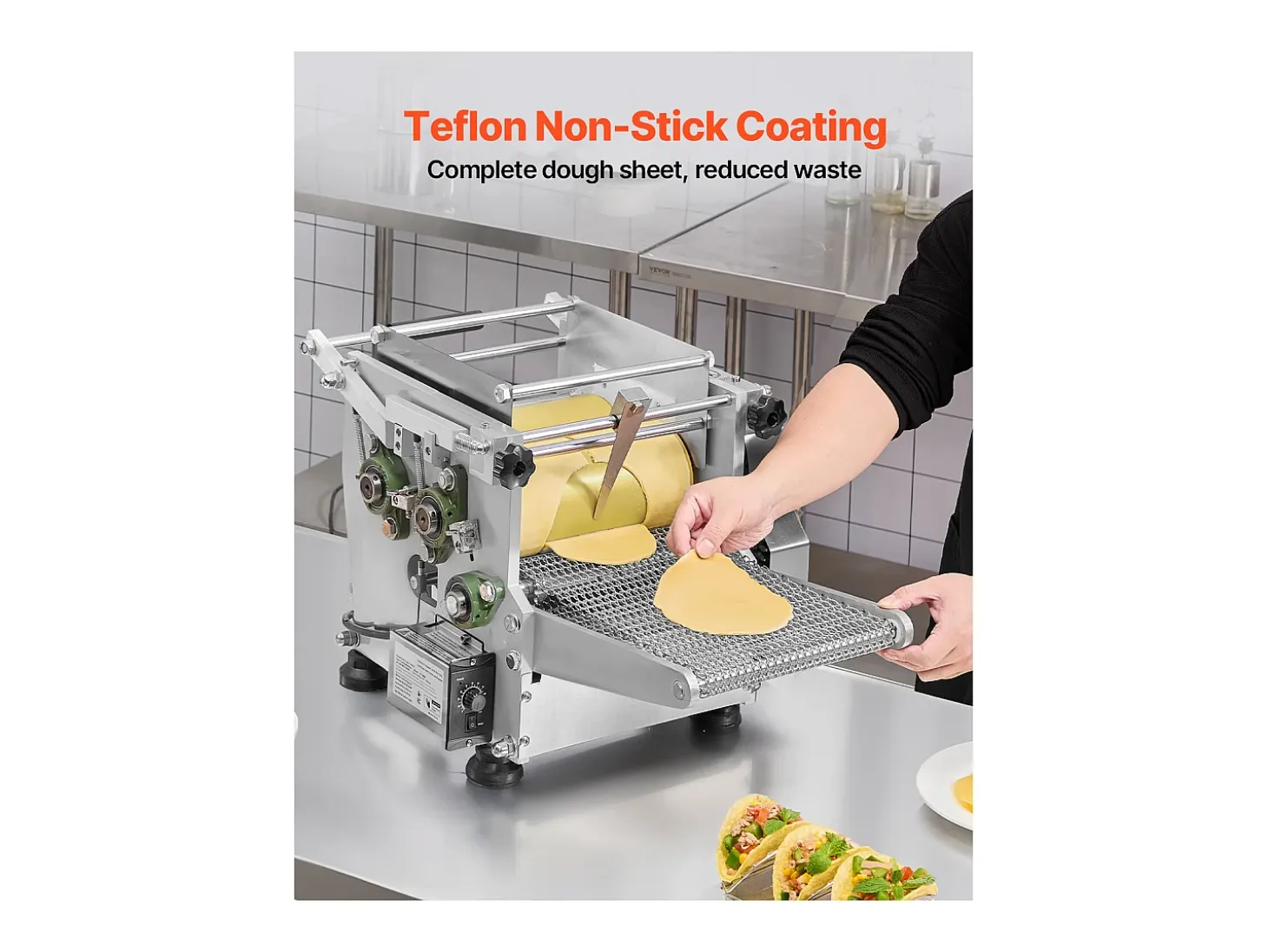 Máquina Automática para Tortillas SucceBuy, de Maíz, con Dos Moldes, para Restaurantes en Casa, Food Trucks, Restaurantes y Cafeterías