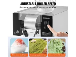 Máquina Comercial de Hielo en Copos SucceBuy, 125 kg/24 h de Acero Inoxidable para Helados