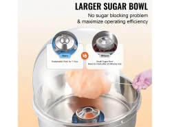 Máquina de Algodón de Azúcar Comercial SucceBuy, Máquina de Algodón de Azúcar 1000 W, Azul