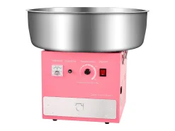Máquina de Algodón de Azúcar SucceBuy, Eléctrica 1000 W, Comercial, Bol de Acero Inoxidable de 52 cm, Cuchara/Cajón, Cumpleaños/Fiesta, Rosa