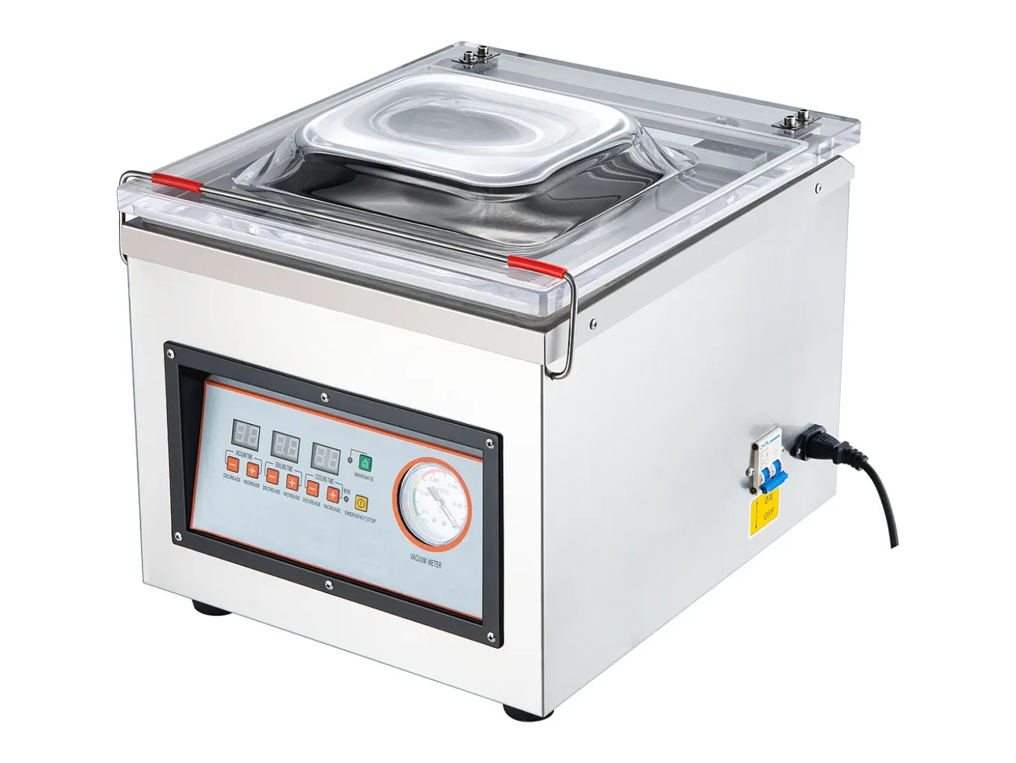 Máquina de Envasar SucceBuy al Vacío de Cámara 320 W Máquina de Envasado al Vacío Tamaño Compacto 32cm en la Cocina y para Uso Comercial