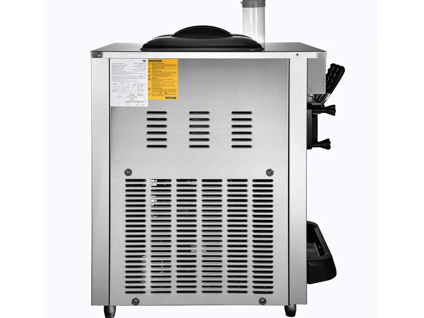 Máquina de Helado Blando SucceBuy, 22-30 L/H, 2200 W, Máquina de Helado Italiano Comercial Tolva 2x6 L
