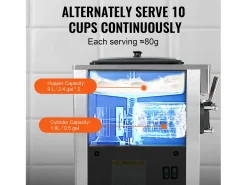 Máquina De Helado Comercial SucceBuy 34-44 L/H Con Panel LED Y 3 Sabores