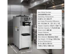 Máquina De Helado Comercial De 3 Sabores SucceBuy, Rendimiento 21-31 L/H