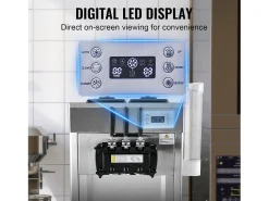 Máquina De Helado Comercial De 3 Sabores SucceBuy, Rendimiento 21-31 L/H