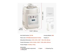 Máquina de Helados SucceBuy Automática, Turbina de Hielo para Sorbetes y Yogur Helado con Compresor Integrado, Máquina de Helados Eléctrica sin Precongelación