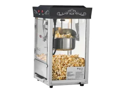 Máquina de Palomitas SucceBuy de Mostrador, Palomera 800 W, Gran Cuenco de Acero Inoxidable 0,2 kg, 48 Tazas por Lote, con Control de 2 Botones, Pared de Vidrio