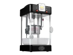 Máquina de Palomitas SucceBuy 300 W, Máquina de Palomitas de Mesa con Puerta de PP, Incluye 2 Cucharas y una Bandeja, Estilo Cine, Negro