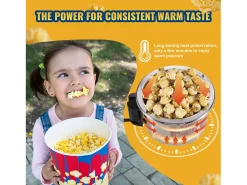 Máquina de Palomitas SucceBuy 300 W, Máquina de Palomitas de Mesa con Puerta de PP, Incluye 2 Cucharas y una Bandeja, Estilo Cine, Negro