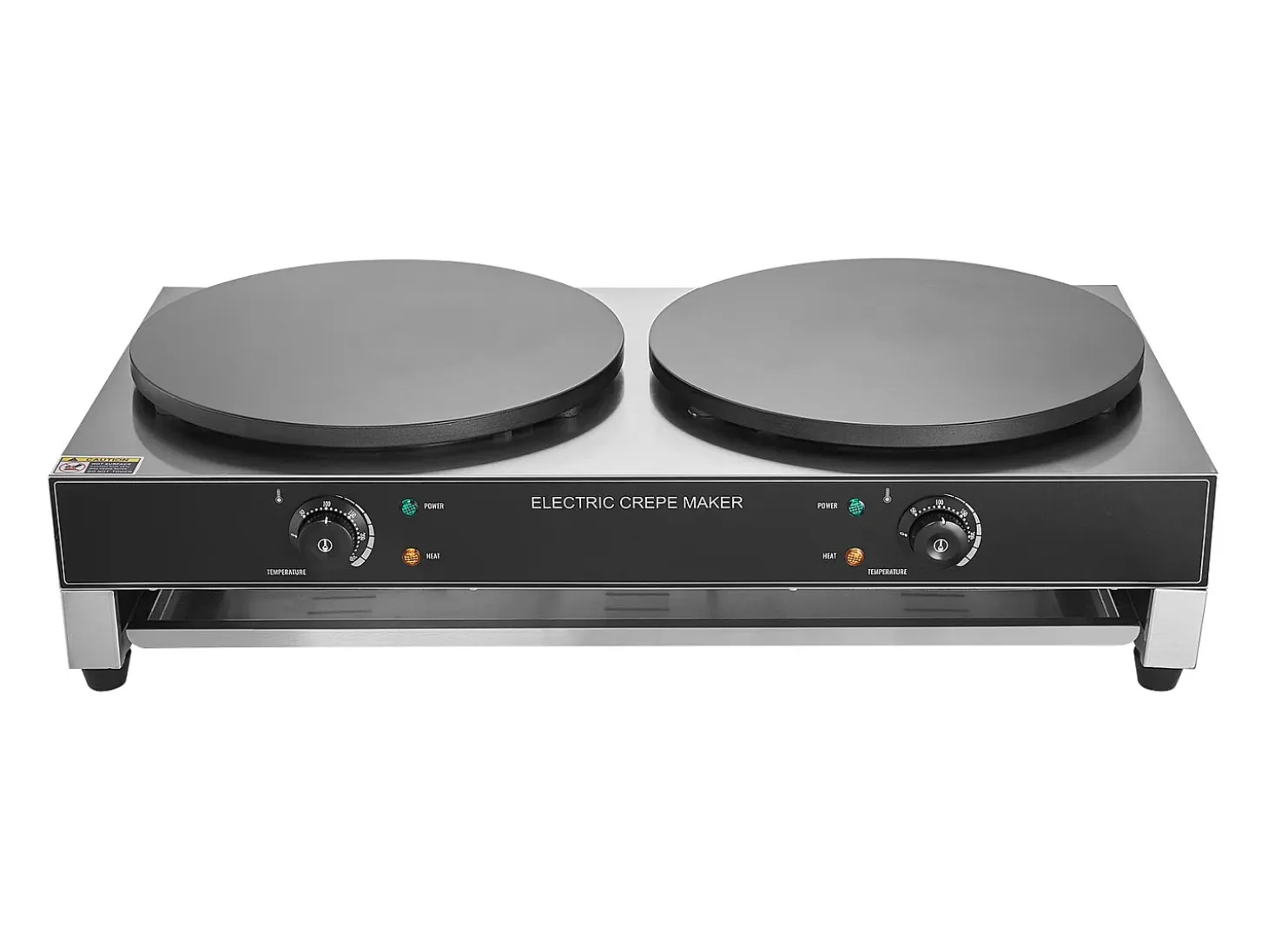 Máquina para Hacer Gofres SucceBuy Crepera Eléctrica de 40,6 cm y 3400 W, Doble Cabezal, para Gofres Comerciales