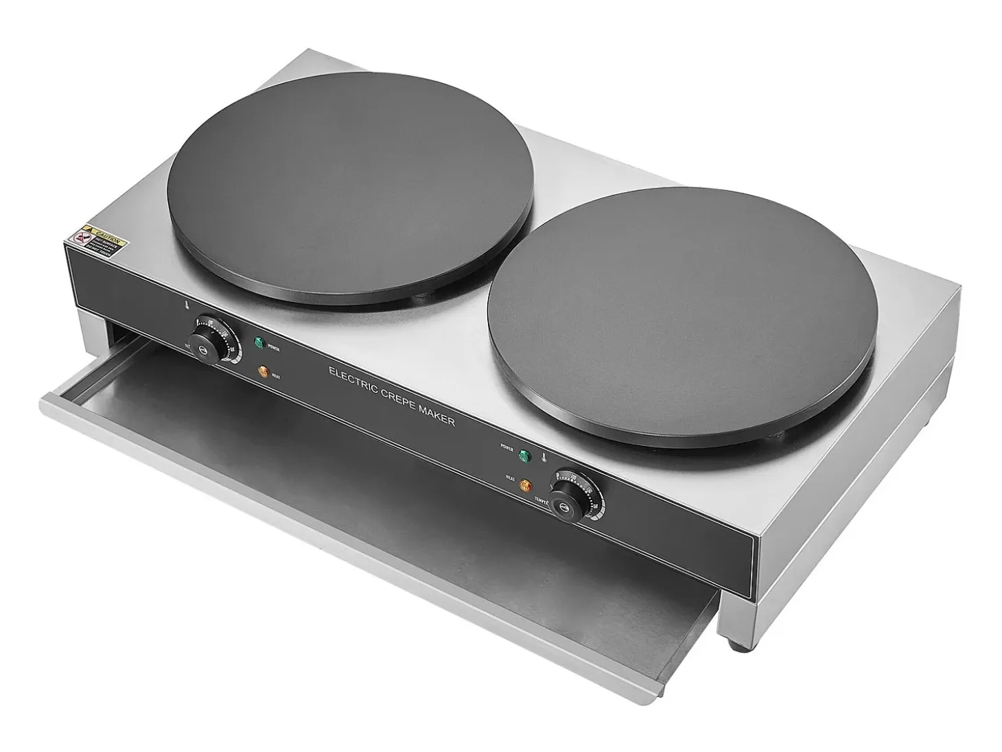 Máquina para Hacer Gofres SucceBuy Crepera Eléctrica de 40,6 cm y 3400 W, Doble Cabezal, para Gofres Comerciales