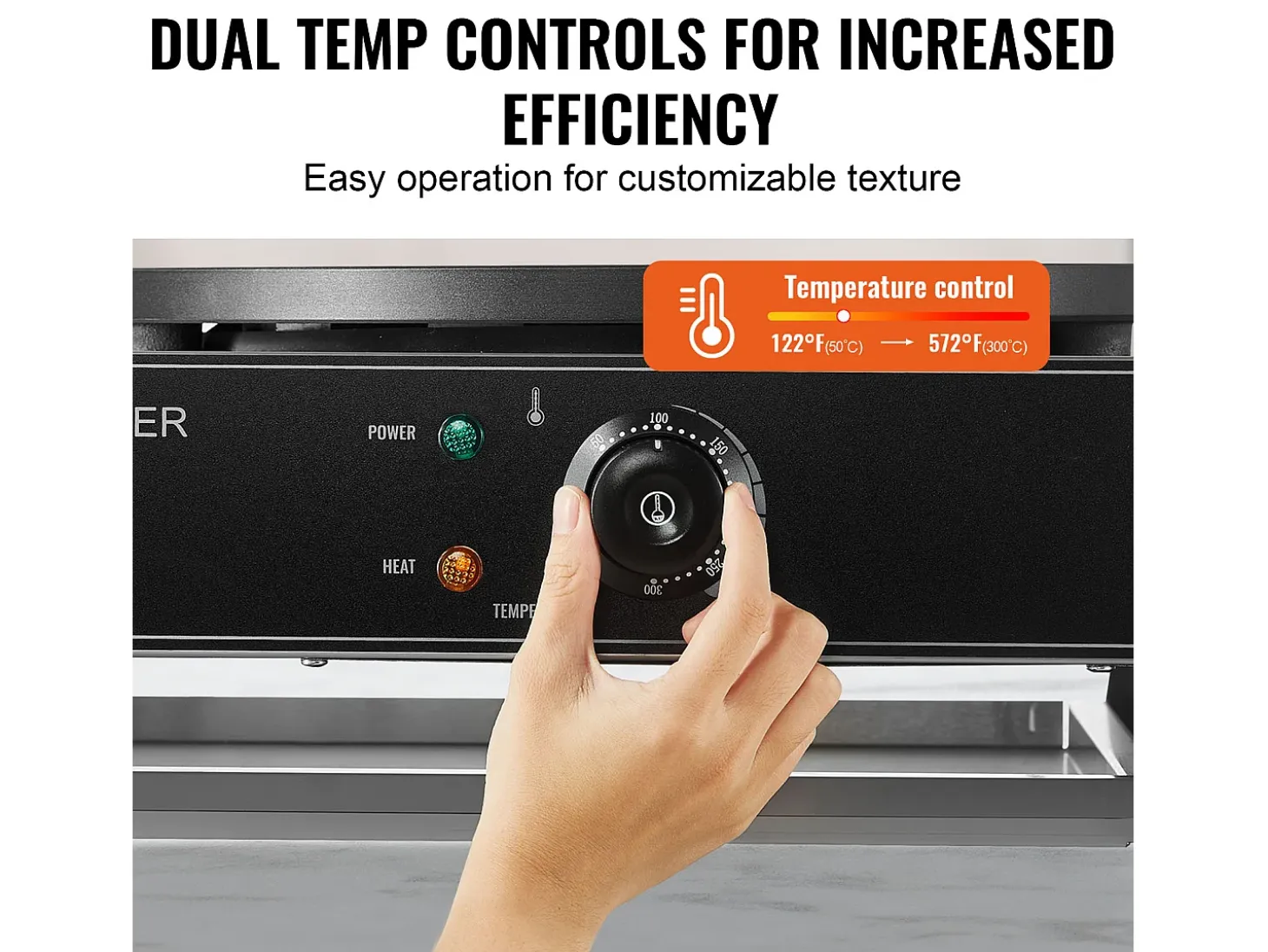 Máquina para Hacer Gofres SucceBuy Crepera Eléctrica de 40,6 cm y 3400 W, Doble Cabezal, para Gofres Comerciales
