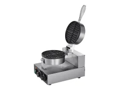 Máquina para Hacer Gofres SucceBuy Máquina para Hacer Wafles Redonda Antiadherente Comercial de 1230 W
