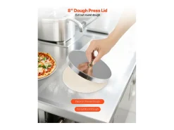 Máquina para Hacer Pizzas SucceBuy, 7,6-40,6 cm, Prensa de Masa Eléctrica Comercial de 390 W, 260 Hojas por Hora, Grosor Ajustable con Tapa