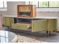 Mueble - Verde cuero sintético - MARIA