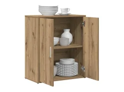 Mueble alto con estante 2 piezas roble artesanal 60x31x70 cm