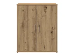 Mueble alto con estante 2 piezas roble artesanal 60x31x70 cm